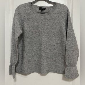 Banana Republic Gray Knit Sweater XL Y2K Oversized Balloon Sleeves